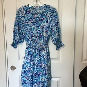 Blue Paisley Women's Dress 2 NWOT